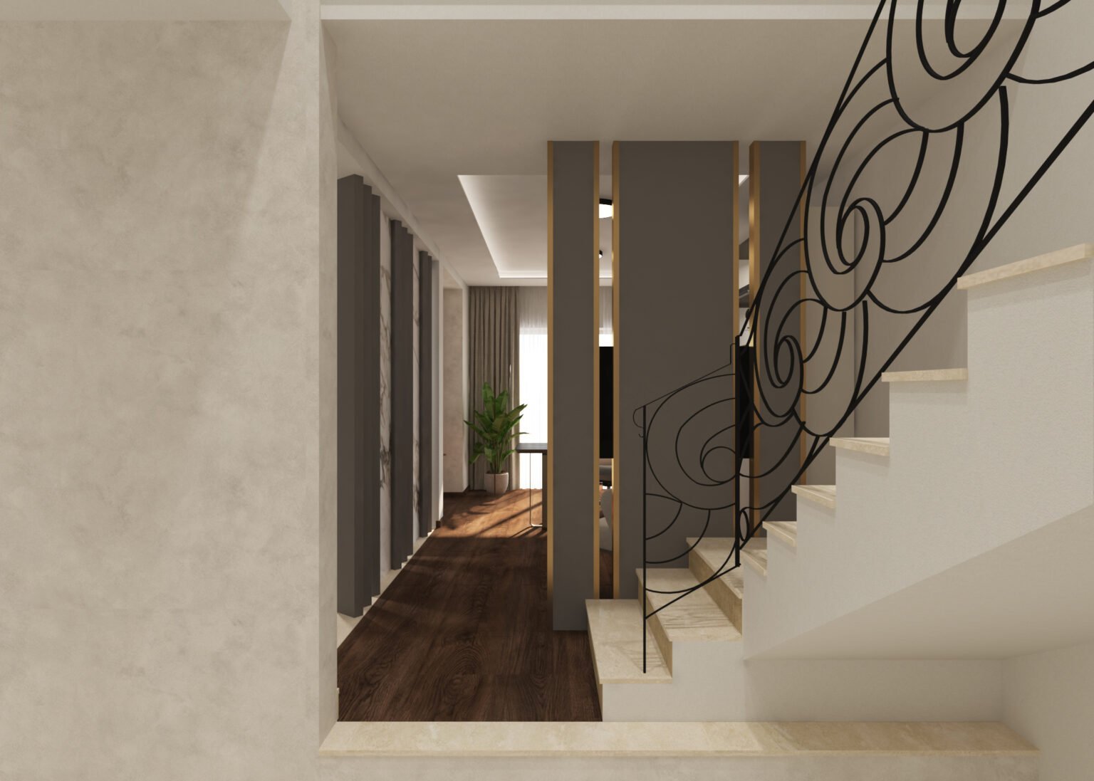 Hall & master bedroom — 4
