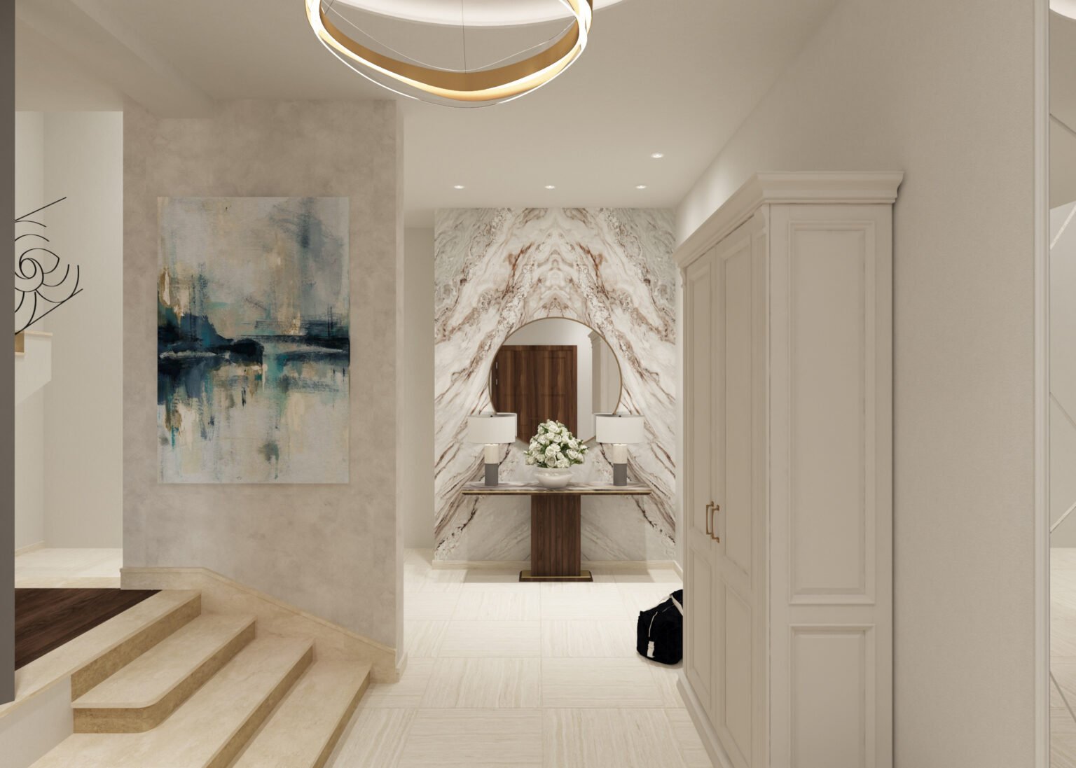 Hall & master bedroom — 1