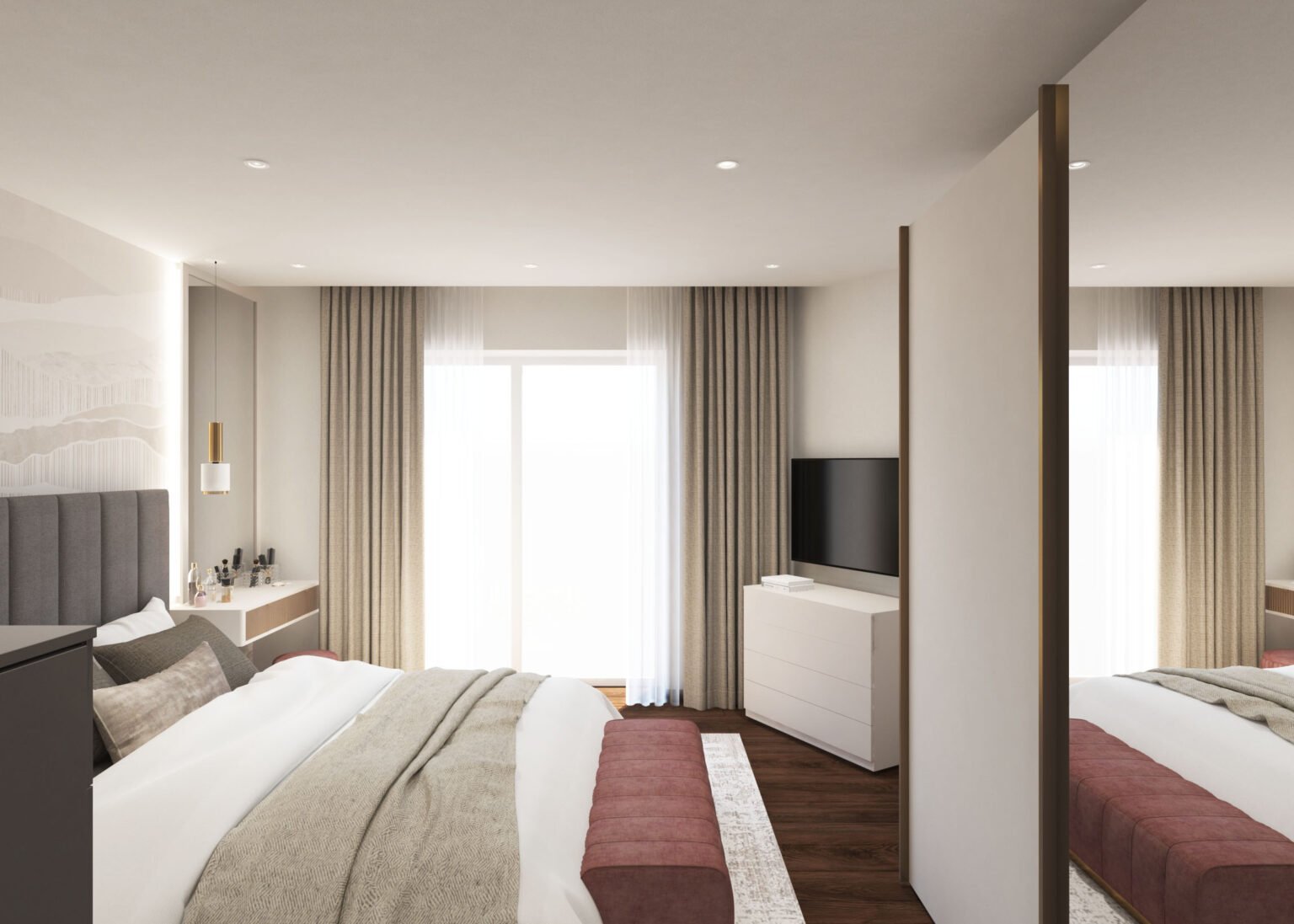 Hall & master bedroom — 2